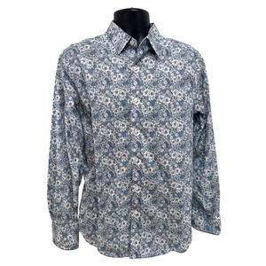 Robert Graham Mens Classic Fit Paisley Craigmont Flip Cuffs Floral Shirt Size M